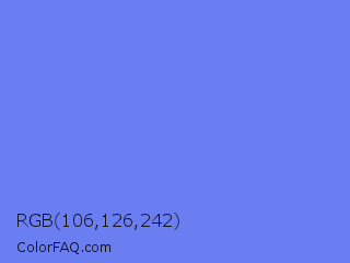 RGB 106,126,242 Color Image