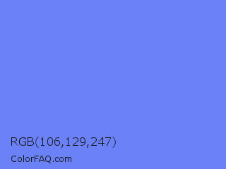RGB 106,129,247 Color Image