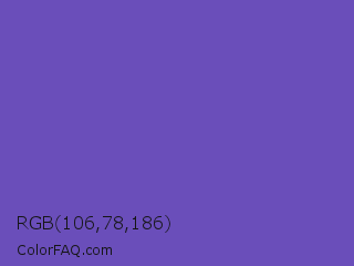 RGB 106,78,186 Color Image