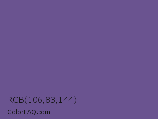 RGB 106,83,144 Color Image