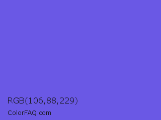 RGB 106,88,229 Color Image
