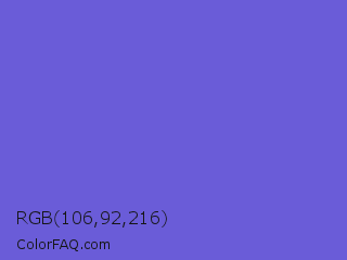 RGB 106,92,216 Color Image