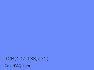 RGB 107,138,251 Color Image