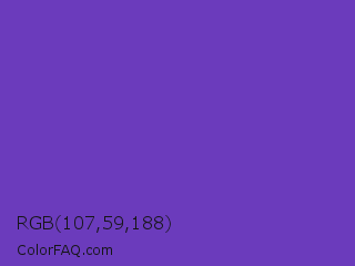 RGB 107,59,188 Color Image