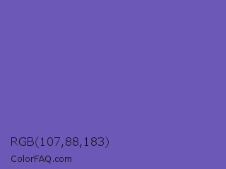 RGB 107,88,183 Color Image