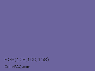 RGB 108,100,158 Color Image