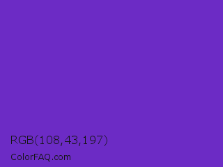RGB 108,43,197 Color Image