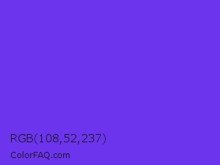 RGB 108,52,237 Color Image