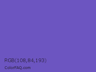 RGB 108,84,193 Color Image