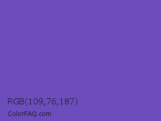 RGB 109,76,187 Color Image