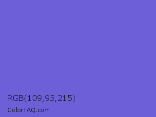 RGB 109,95,215 Color Image