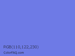 RGB 110,122,230 Color Image