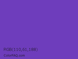 RGB 110,61,188 Color Image