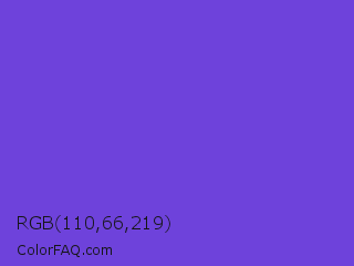 RGB 110,66,219 Color Image