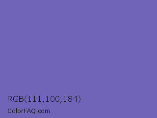RGB 111,100,184 Color Image