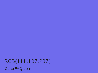 RGB 111,107,237 Color Image