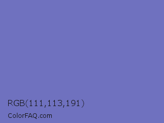 RGB 111,113,191 Color Image