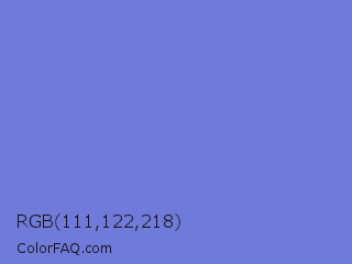 RGB 111,122,218 Color Image
