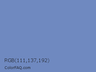 RGB 111,137,192 Color Image