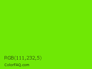 RGB 111,232,5 Color Image
