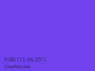 RGB 111,66,237 Color Image