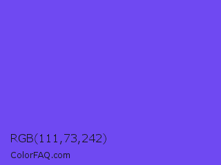 RGB 111,73,242 Color Image