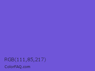 RGB 111,85,217 Color Image
