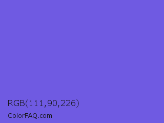 RGB 111,90,226 Color Image