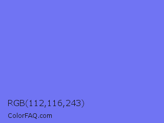 RGB 112,116,243 Color Image