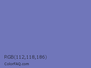 RGB 112,118,186 Color Image