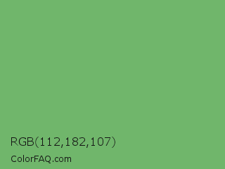 RGB 112,182,107 Color Image
