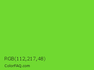 RGB 112,217,48 Color Image
