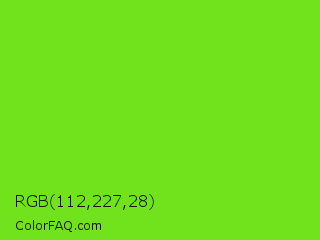 RGB 112,227,28 Color Image