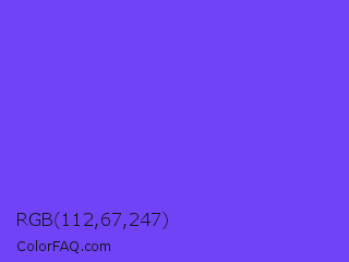 RGB 112,67,247 Color Image