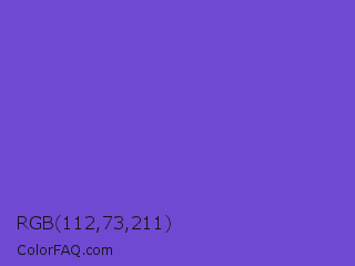 RGB 112,73,211 Color Image