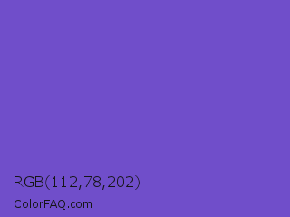 RGB 112,78,202 Color Image