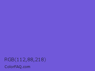 RGB 112,88,218 Color Image