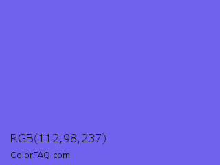 RGB 112,98,237 Color Image