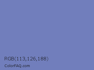 RGB 113,126,188 Color Image