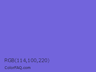 RGB 114,100,220 Color Image
