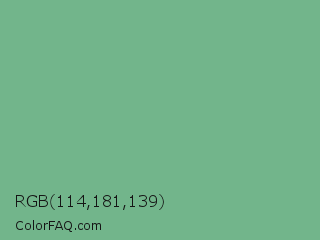 RGB 114,181,139 Color Image