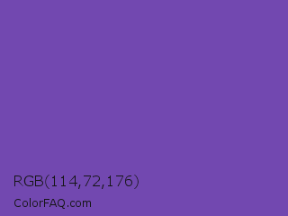 RGB 114,72,176 Color Image