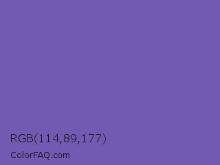 RGB 114,89,177 Color Image