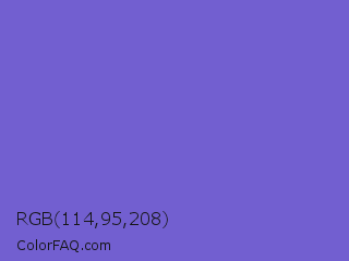 RGB 114,95,208 Color Image