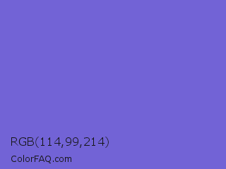 RGB 114,99,214 Color Image
