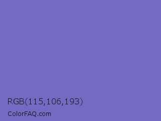 RGB 115,106,193 Color Image