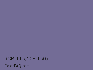 RGB 115,108,150 Color Image