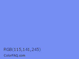 RGB 115,141,245 Color Image
