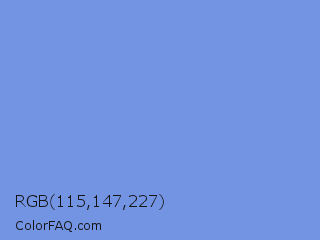 RGB 115,147,227 Color Image