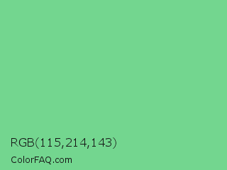 RGB 115,214,143 Color Image